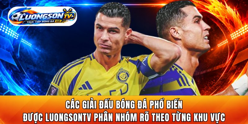 Các giải đấu bóng đá phổ biến được LuongsonTV phân nhóm rõ theo từng khu vực